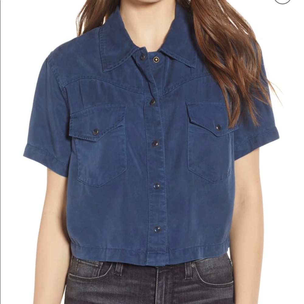Hudson Women Short Sleeve Western Shirt